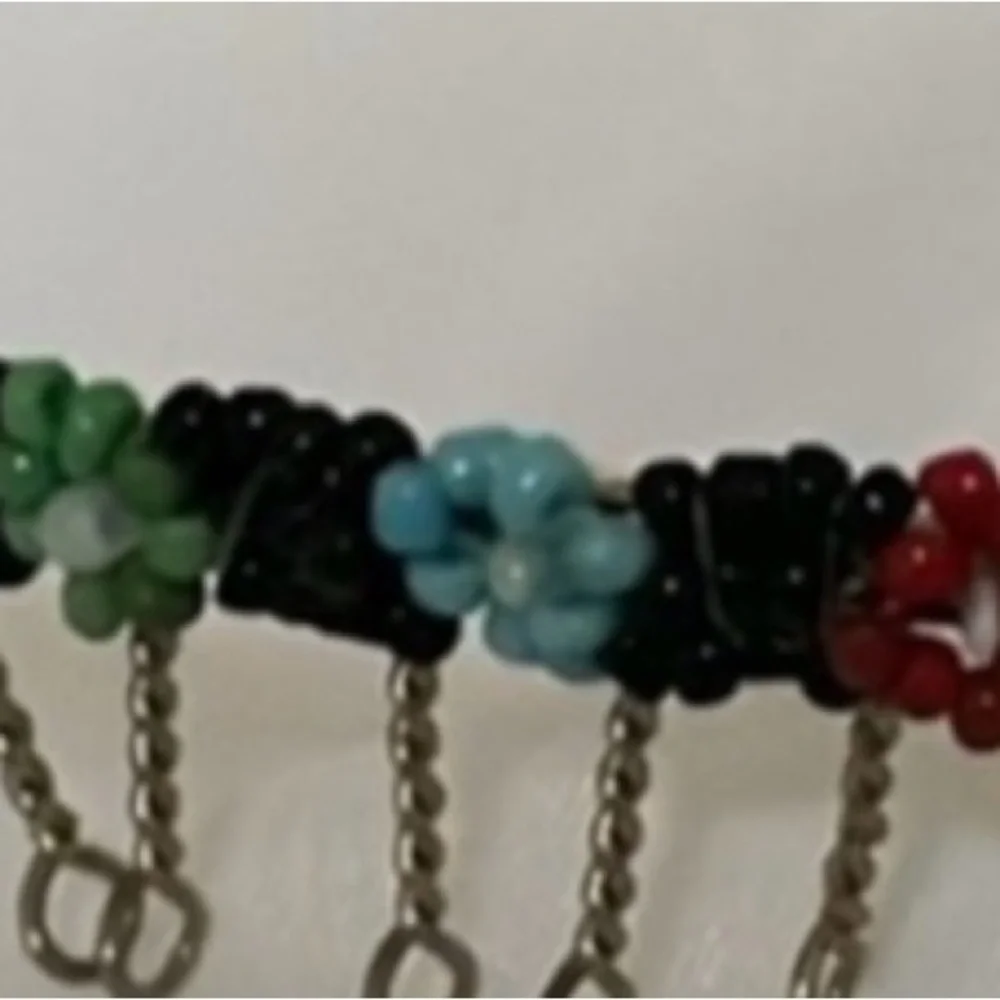 Colorful Beaded Flower Metal Headband